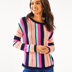 Lilli Pulitzer Multicolor Daryn Sweater Jungle Island Striped Size XS Design